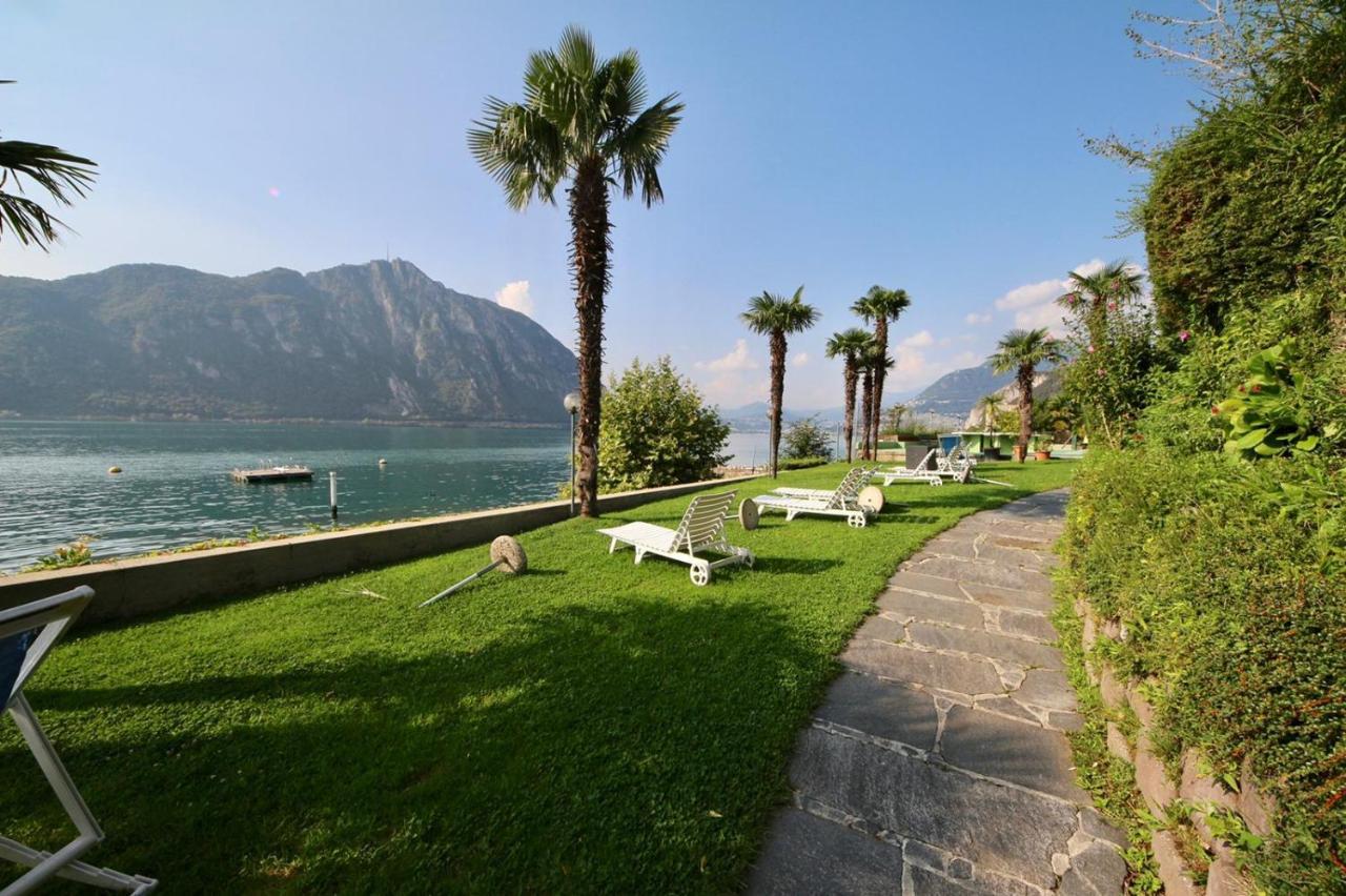 Luganersee, Pool, Strand, Parkplatz, Suite 比索内 外观 照片